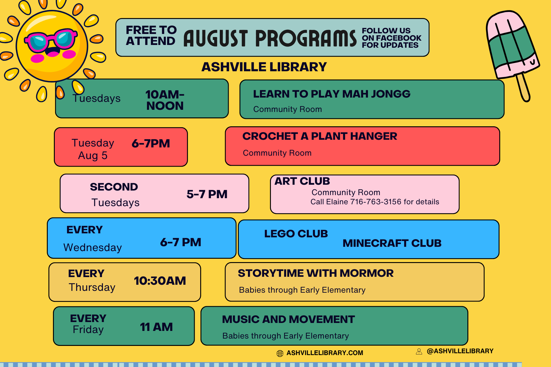 August Schedule