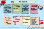 May Programs Free to attend 1st and 3rd Tuesdays 6-7 pm: LEGO and Minecraft club 2nd Tuesdays 5:30-7: Adult Art Group Tuesdays 9:30 am: Mah Jong Open Table Wednesdays 9:30-11:30 am: WISE PROGRAM FOR SENIORS Starting April 29 Wednesdays 5:30-7:30pm: Mah Jong Lesson series April 22, 29, MAy 6, May 13 Thursdays 10:30 am: STORYTIME with Mormor Thursdays 1-2pm: Mah Jong Open Table Fridays 10:30 am: MUSIC AND MAKES WITH KATIE Saturdays 11:00 am: MUSIC & MOVEMENT, Take and Make Crafting Library Hours: MTW 9:30-7p THF 9:30-5p SAT 10-1p CLOSED MEMORIAL DAY The Community Room is free to use for small gatherings and events! Contact us today Every day: Stop in for books, puzzles, games, DVDs toys and More! Cozy quiet reading room * public computers w/ printing & fax * community space to reserve or drop in to use! Ashville Library is the HEART of your community! FOLLOW US ON FACEBOOK OR INSTAGRAM FOR UPDATES! Volunteer music players wanted! come share your skills with grateful toddlers!